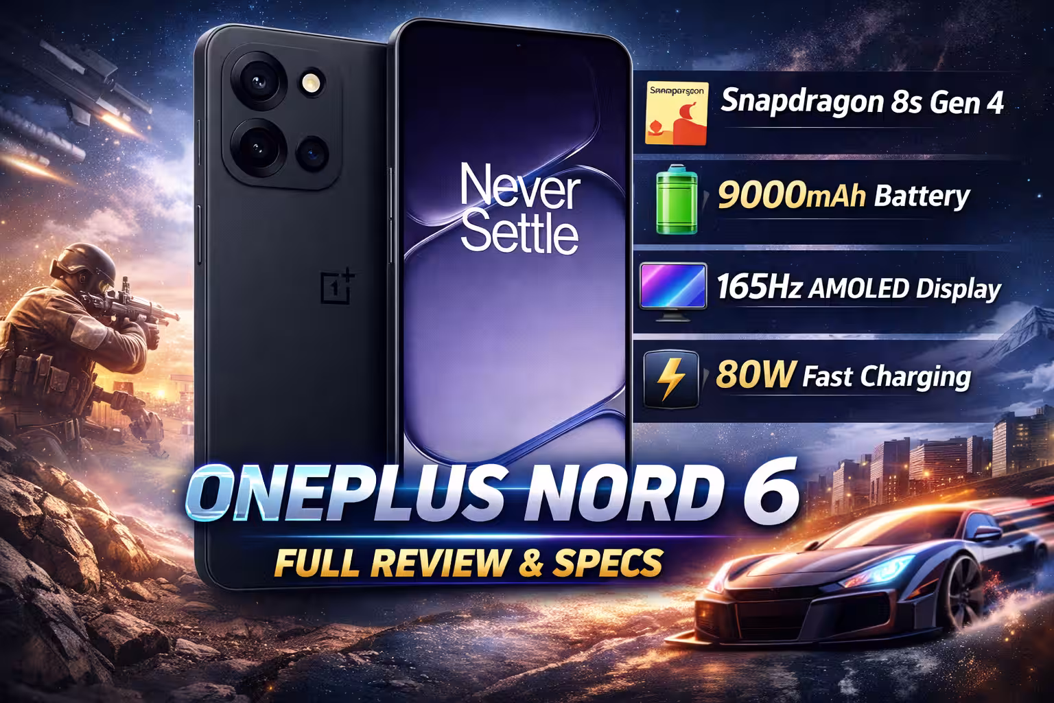 OnePlus Nord 6 Full Specifications, Review, Price in India (2026)
